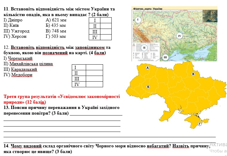 Контрольна робота Географія 8 клас - зображення Skoln