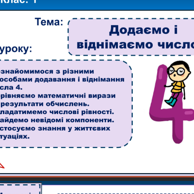 Презентація Математика 1 клас - зображення Skoln