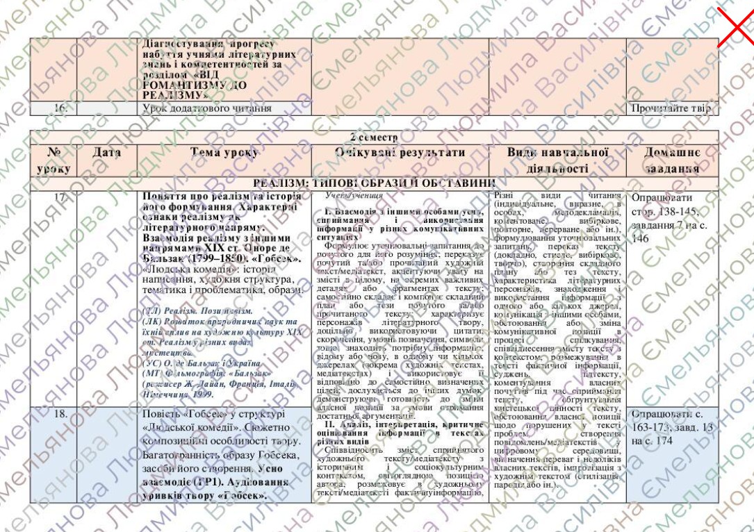 КТП Зарубіжна література 9 клас - зображення Skoln