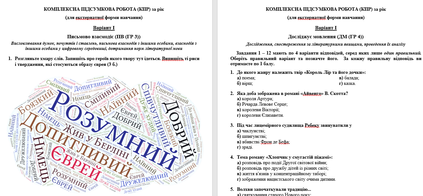 Контрольна робота Зарубіжна література 7 клас - зображення Skoln