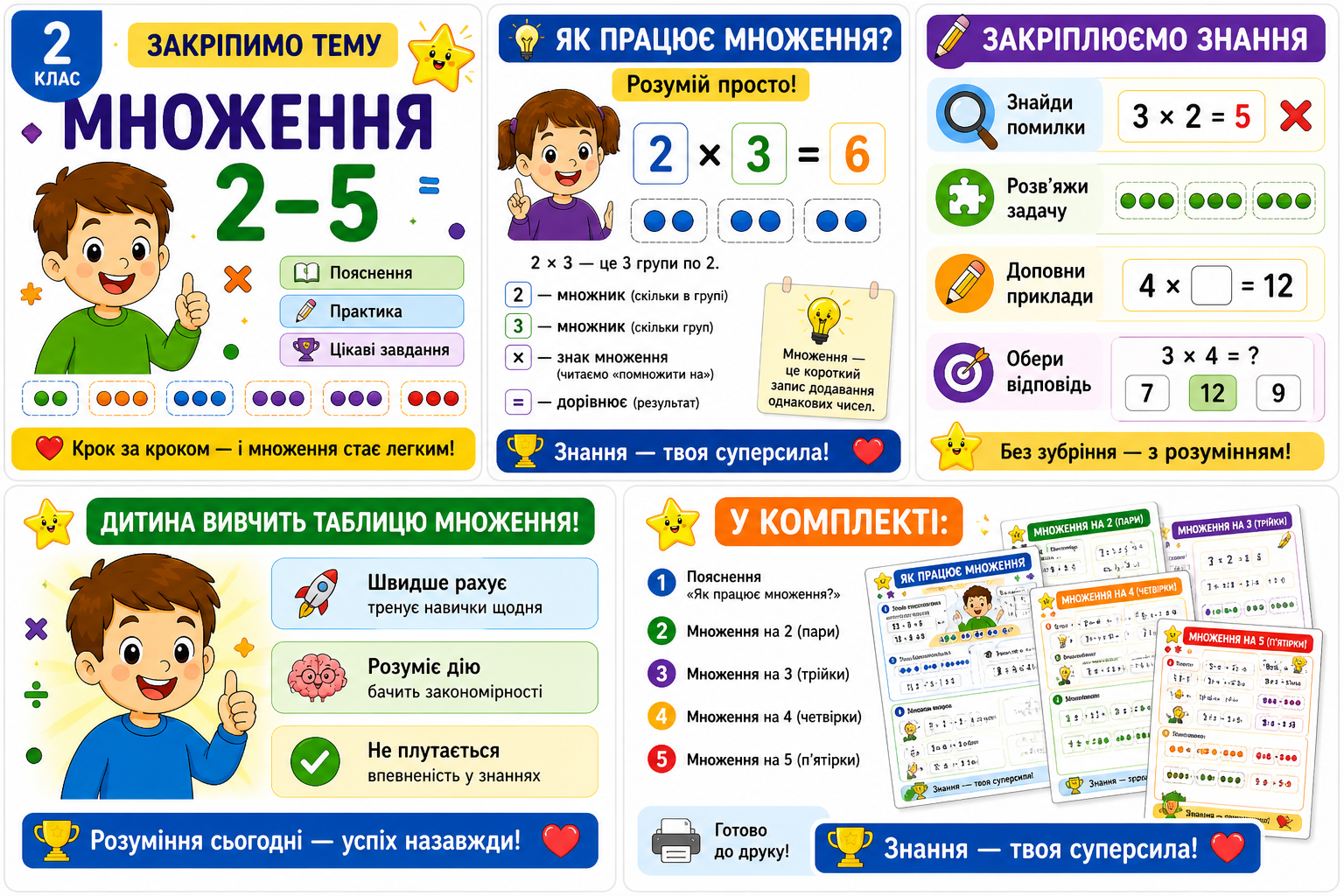 Методичні матеріали Математика 1 клас, 2 клас - зображення Skoln
