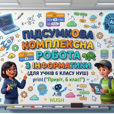 Контрольна робота Інформатика 6 клас - зображення Skoln