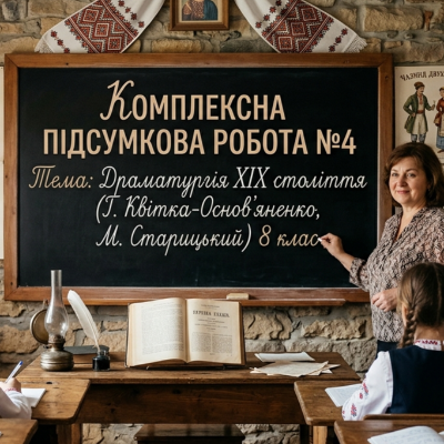 Контрольна робота Українська література 8 клас - зображення Skoln
