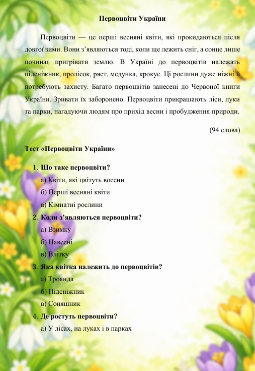 Методичні матеріали Читання 2 клас, 3 клас - зображення Skoln