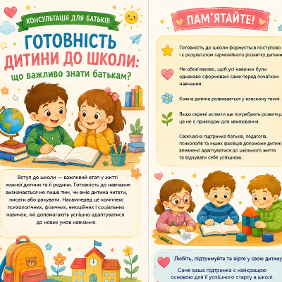 Матеріали для друку  1 клас, Дошкілля - зображення Skoln