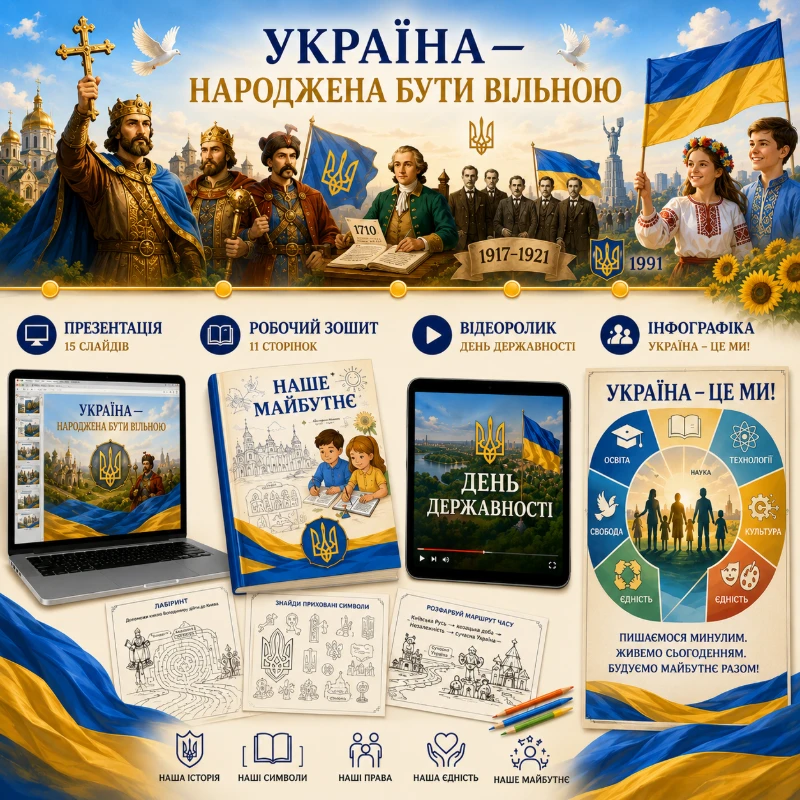 Комплект Виховна робота 1 клас, 2 клас, 3 клас, 4 клас, 5 клас, Дошкілля, Молодші класи - зображення Skoln