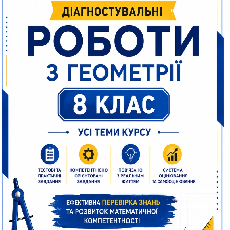 Контрольна робота Геометрія 8 клас - зображення Skoln