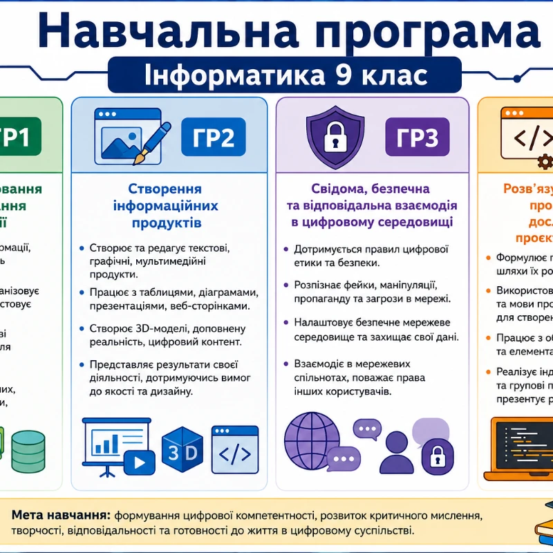 Методичні матеріали Інформатика 9 клас - зображення Skoln