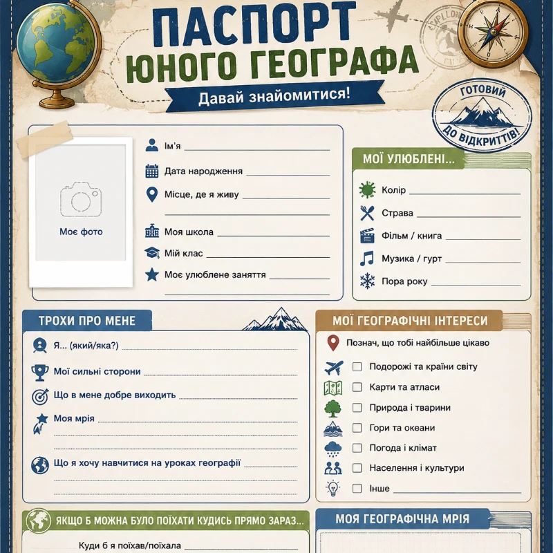 Комплект Географія 6 клас - зображення Skoln