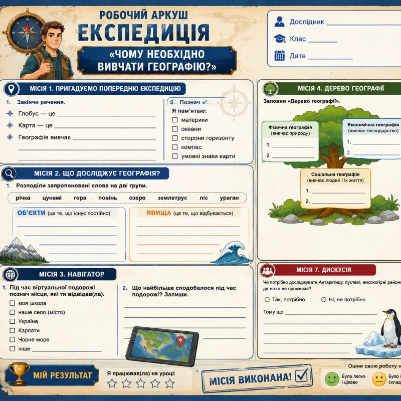 Комплект Географія 6 клас - зображення Skoln