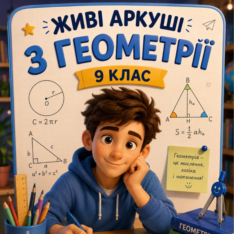 Робочий аркуш Геометрія 9 клас, 10 клас, 11 клас - зображення Skoln