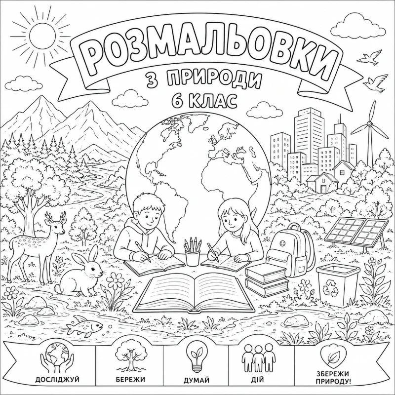 Робочий аркуш Географія 6 клас - зображення Skoln