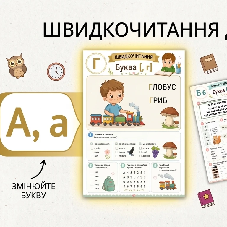 Робочий аркуш Читання 1 клас, 2 клас, Молодші класи - зображення Skoln