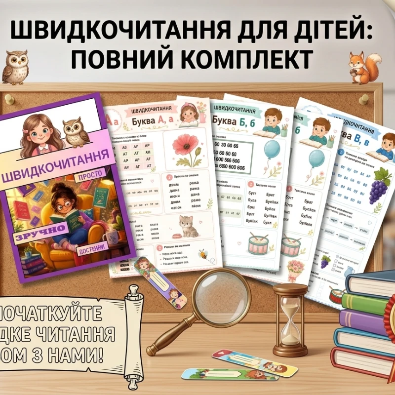 Робочий аркуш Читання 1 клас, 2 клас, Дошкілля, Молодші класи - зображення Skoln