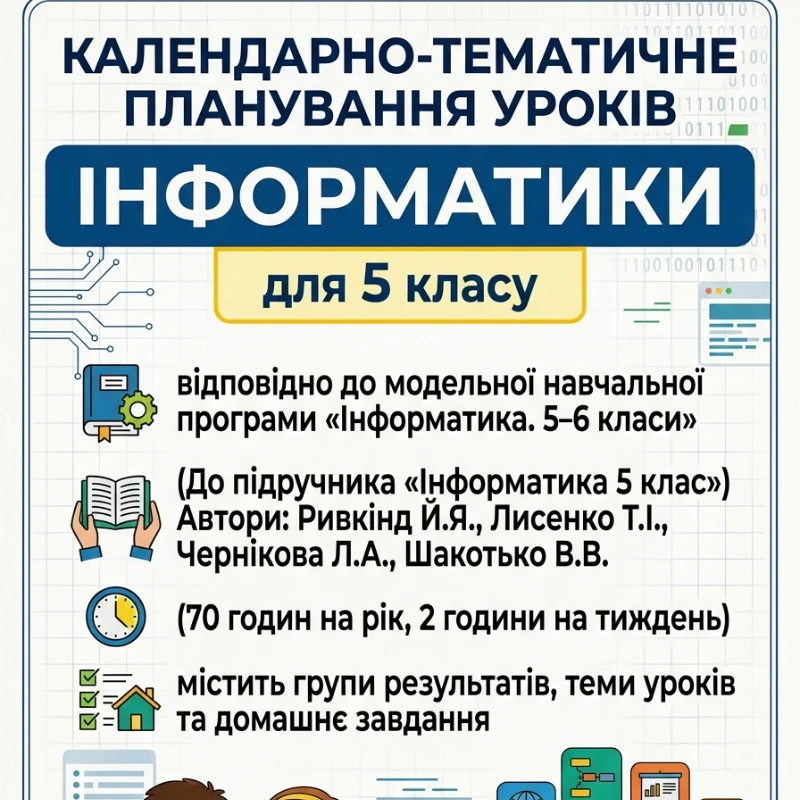 КТП Інформатика 5 клас - зображення Skoln