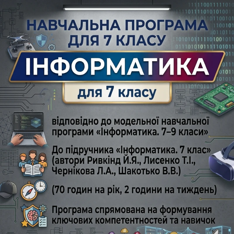 Робоча програма Інформатика 7 клас - зображення Skoln