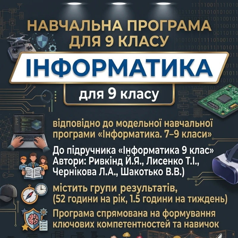 Робоча програма Інформатика 9 клас - зображення Skoln