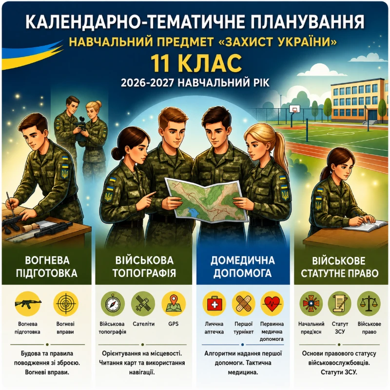 КТП Захист України 11 клас - зображення Skoln