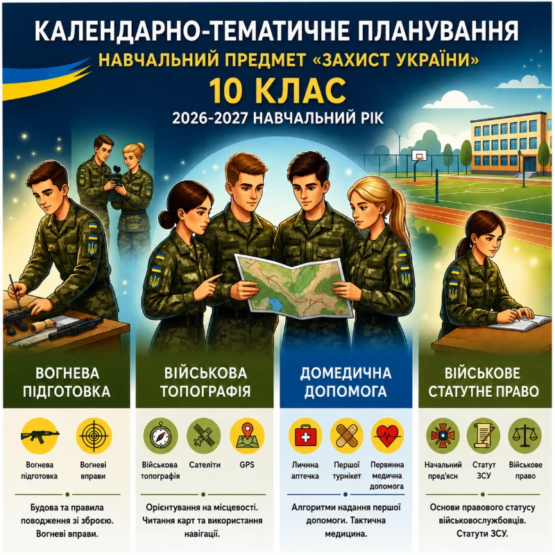 КТП Захист України 10 клас - зображення Skoln