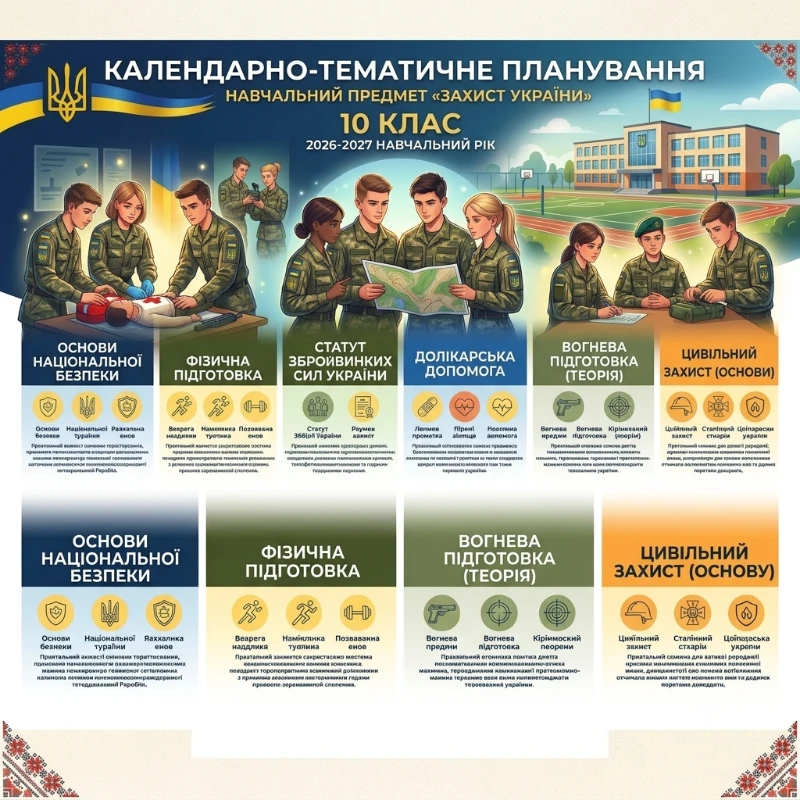 КТП Захист України 10 клас - зображення Skoln