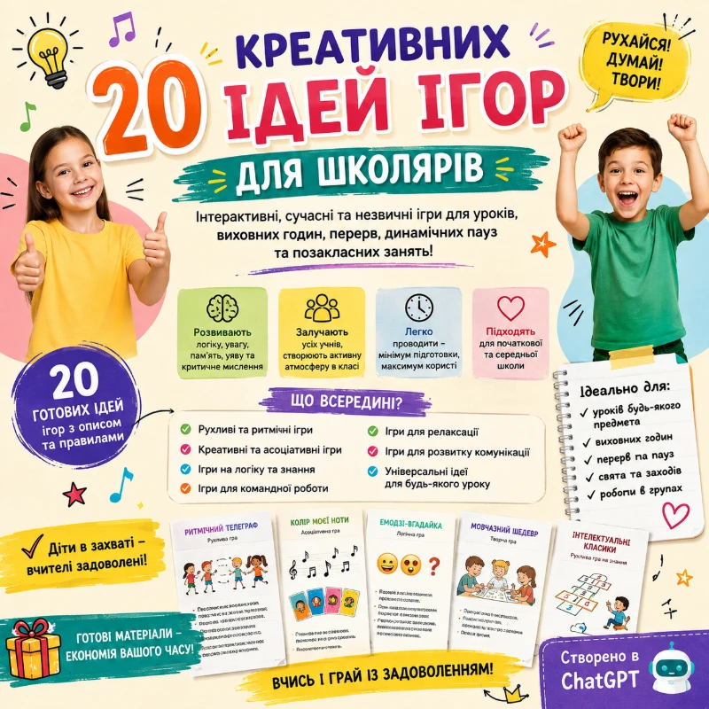 Дидактична гра Виховна робота 1 клас, 2 клас, 3 клас, 4 клас, 5 клас, 6 клас, 7 клас, 8 клас, 9 клас, Молодші класи - зображення Skoln