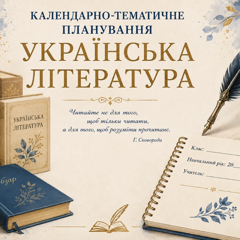 КТП Українська література 8 клас - зображення Skoln