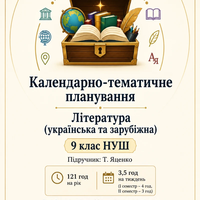 КТП Інтегрований курс літератур (української та зарубіжної) 9 клас - зображення Skoln