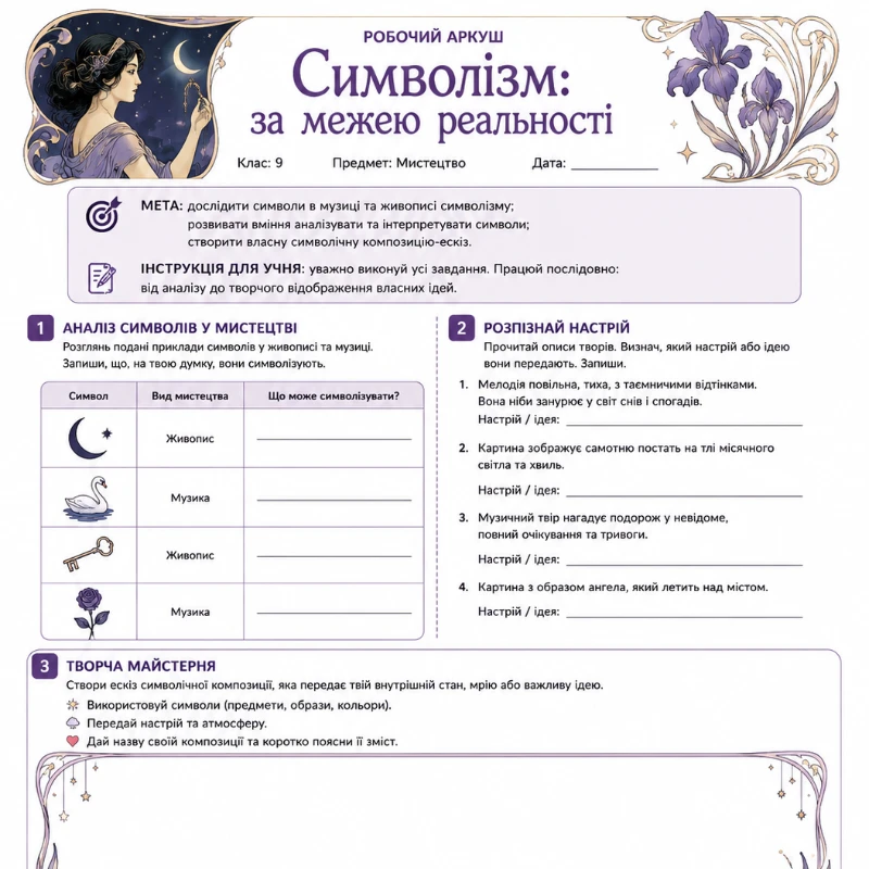 КТП Мистецтво 9 клас - зображення Skoln