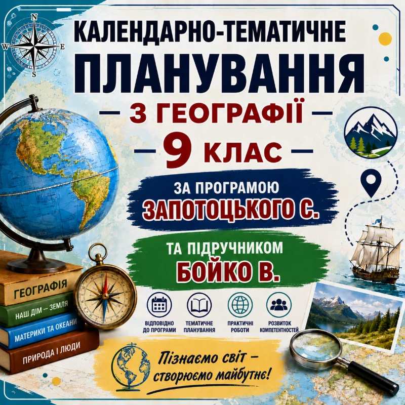 КТП Географія 9 клас - зображення Skoln