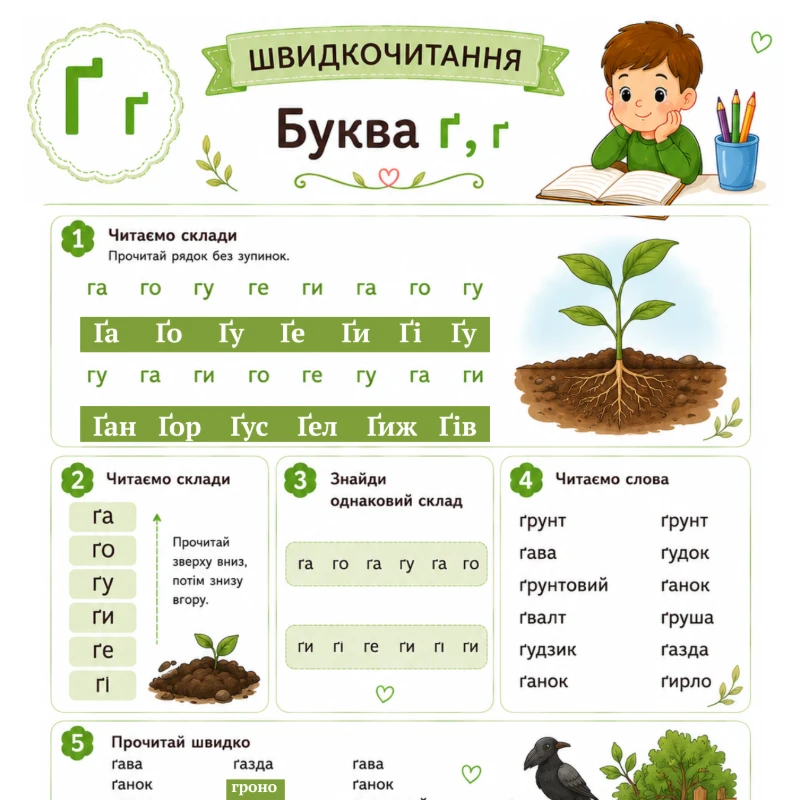 Матеріали для друку Навчання грамоти 1 клас, 2 клас, Дошкілля, Молодші класи - зображення Skoln