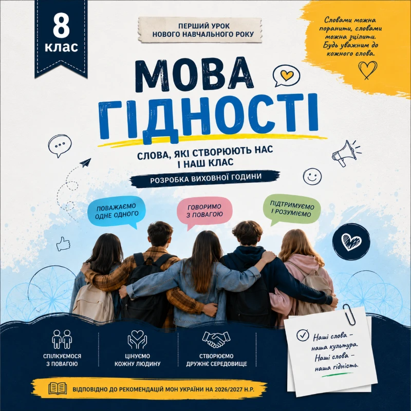 Конспект уроку Виховна робота 8 клас - зображення Skoln
