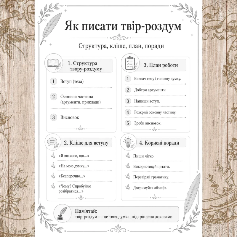 Чек-лист Зарубіжна література 5 клас, 6 клас, 7 клас, 8 клас, 9 клас, 10 клас, 11 клас - зображення Skoln