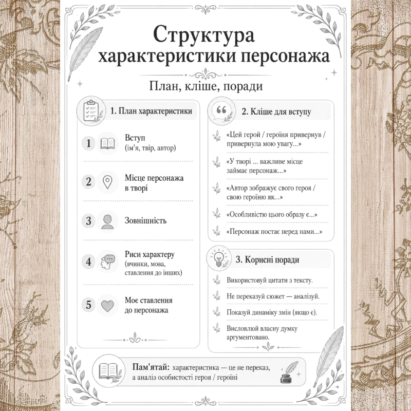 Чек-лист Зарубіжна література 5 клас, 6 клас, 7 клас, 8 клас, 9 клас, 10 клас, 11 клас - зображення Skoln