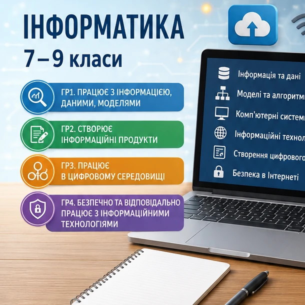 Робоча програма Інформатика 7 клас, 8 клас, 9 клас - зображення Skoln