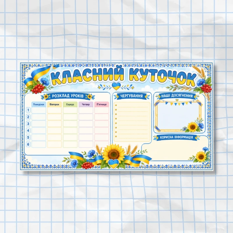 Оформлення класу Виховна робота 1 клас, 2 клас, 3 клас, 4 клас, 5 клас, 6 клас, 7 клас, 8 клас, 9 клас, 10 клас, 11 клас, Всі класи, Молодші класи, Старші класи - зображення Skoln
