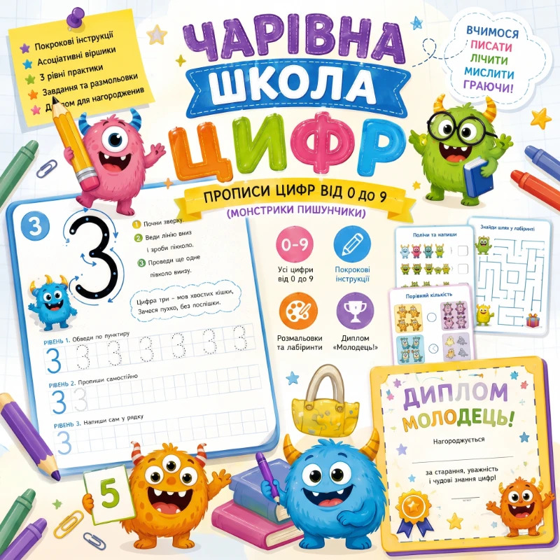Практичні завдання/робота Математика 1 клас, 2 клас, 3 клас, 4 клас, Дошкілля - зображення Skoln