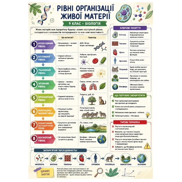 Комплект Біологія 9 клас - зображення Skoln