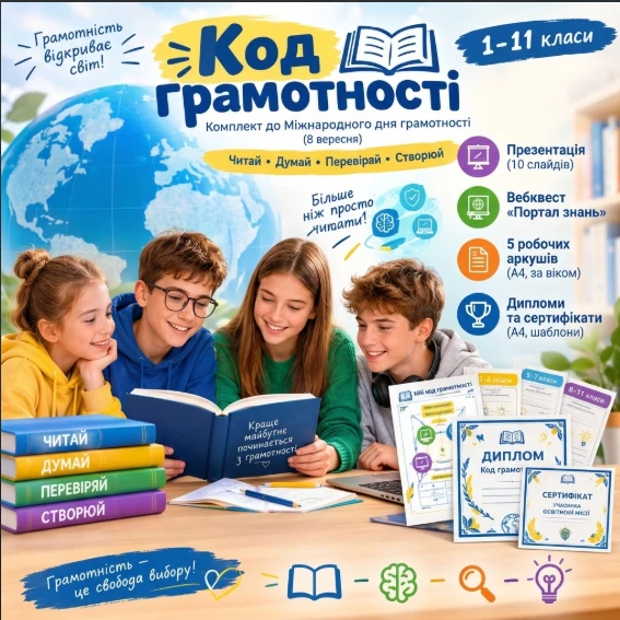 Комплект Виховна робота 1 клас, 2 клас, 3 клас, 4 клас, 5 клас, 6 клас, 7 клас, 8 клас, 9 клас, 10 клас, 11 клас, Всі класи, Молодші класи, Старші класи - зображення Skoln