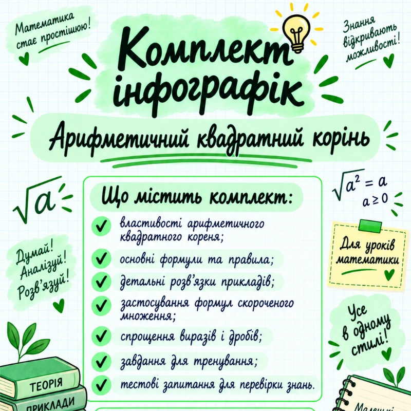 Комплект Алгебра 8 клас, Старші класи - зображення Skoln