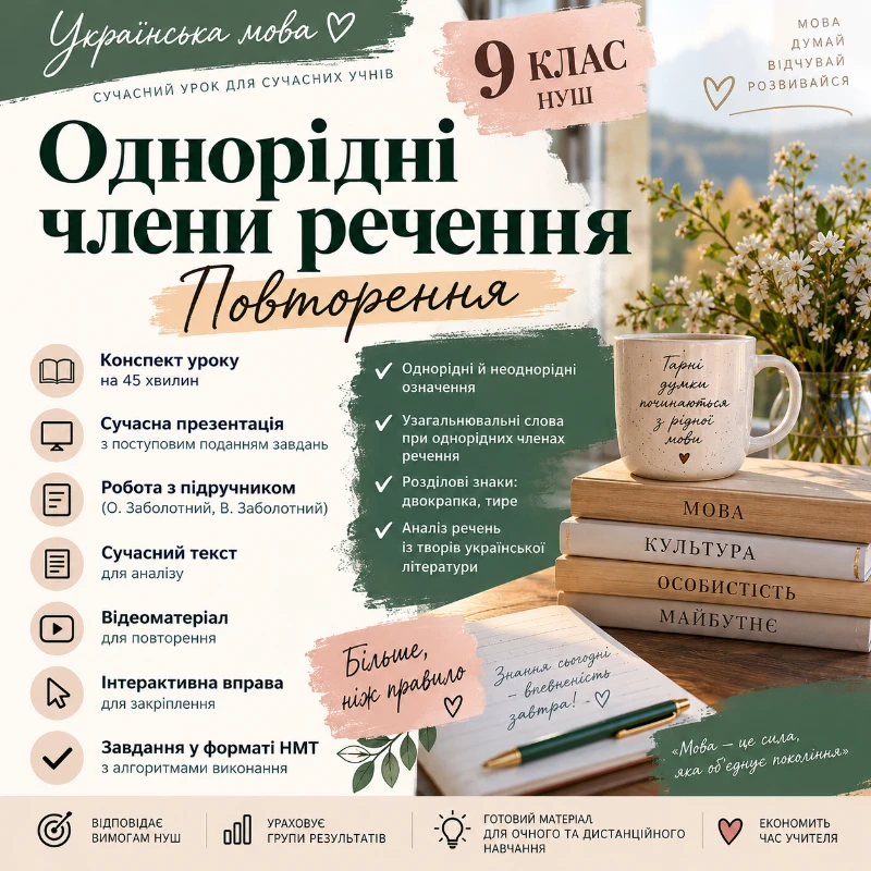 Конспект уроку Українська мова 9 клас - зображення Skoln
