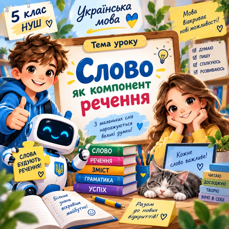 Конспект уроку Українська мова 5 клас - зображення Skoln