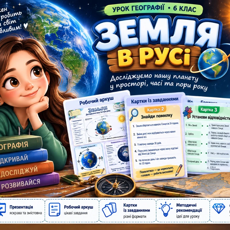 Комплект Географія 6 клас - зображення Skoln