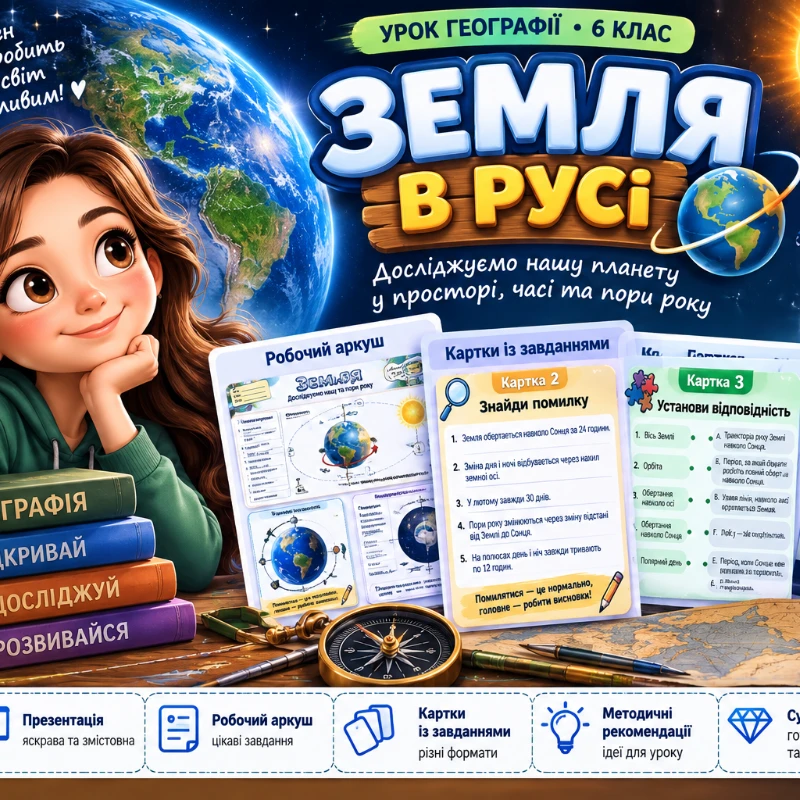 Комплект Географія 6 клас - зображення Skoln