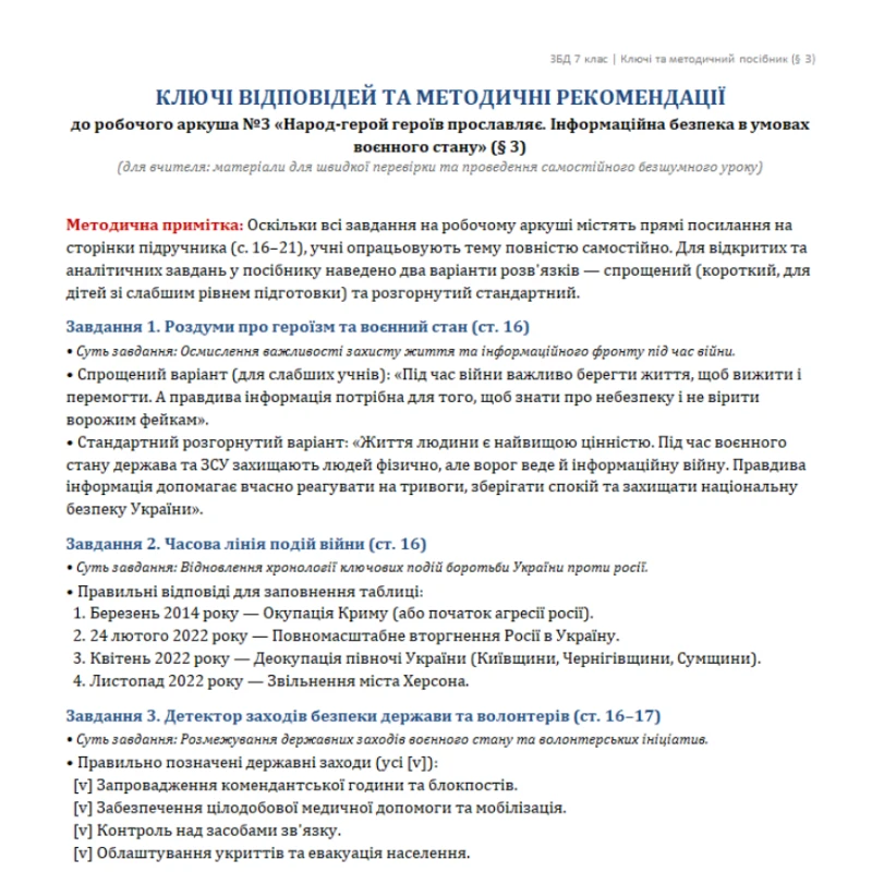 Робочий аркуш Здоров’я, безпека та добробут 7 клас - зображення Skoln