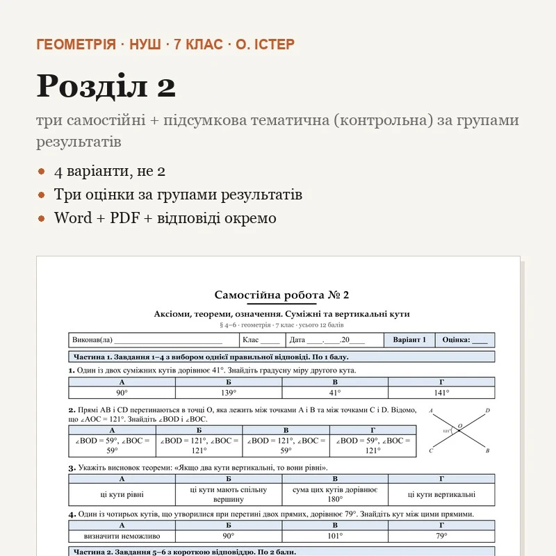 Комплект Геометрія 7 клас - зображення Skoln