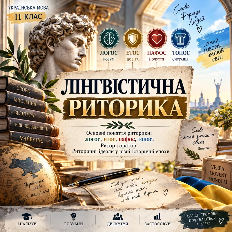 Матеріали до уроку Українська мова 11 клас - зображення Skoln