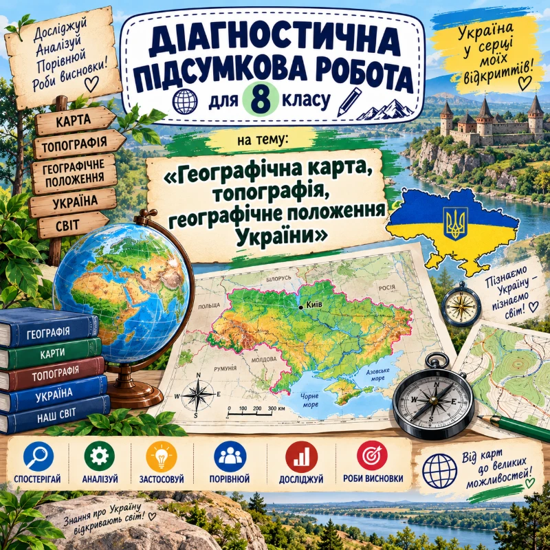 Контрольна робота Географія 8 клас - зображення Skoln