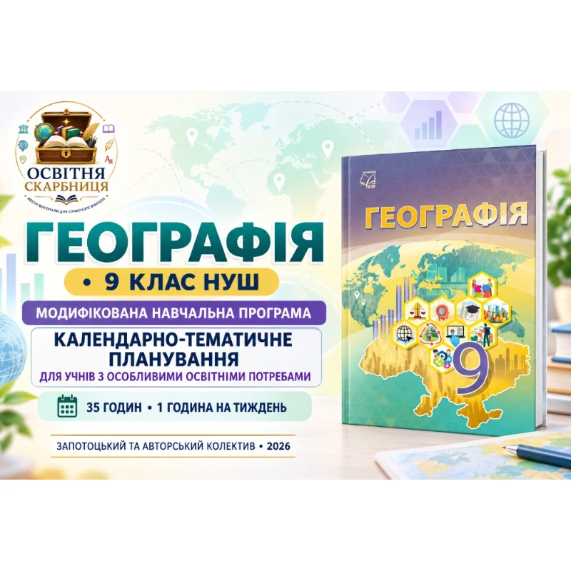 Робоча програма Географія 9 клас - зображення Skoln
