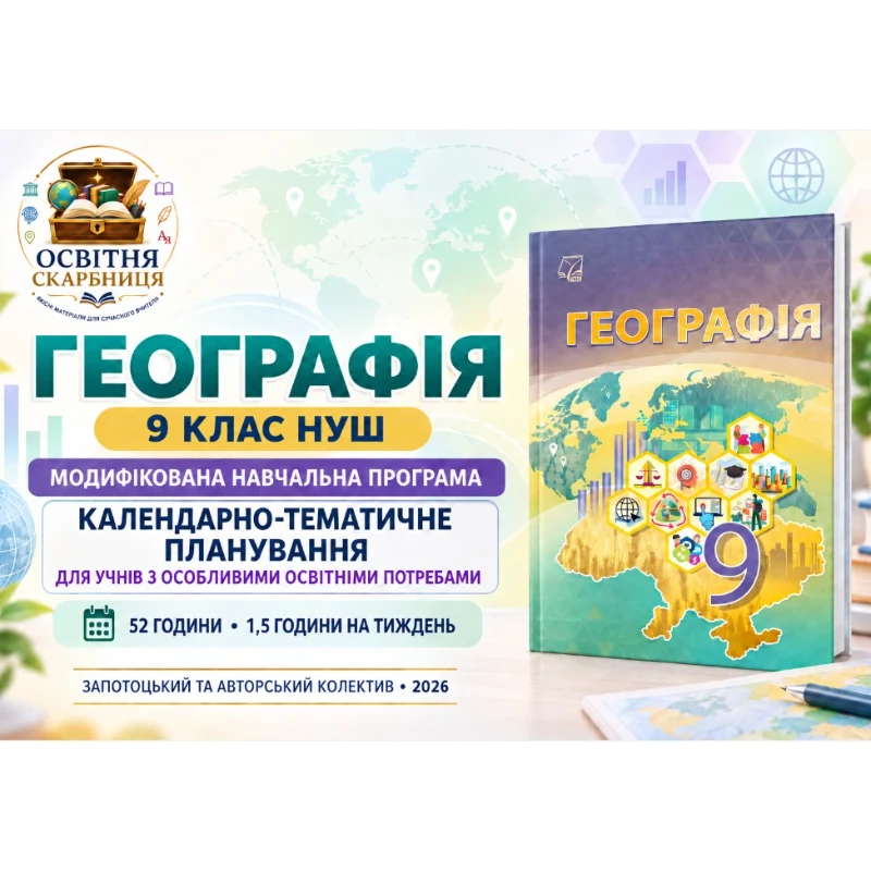 Робоча програма Географія 9 клас - зображення Skoln