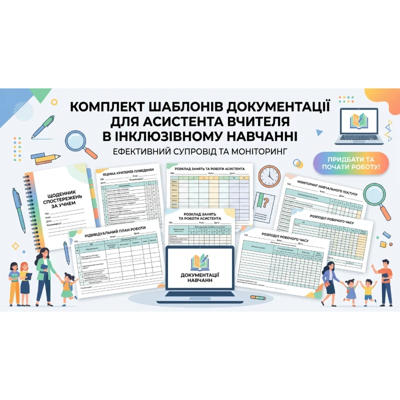 Комплект Інклюзія 1 клас, 2 клас, 3 клас, 4 клас, 5 клас, 6 клас, 7 клас, 8 клас, 9 клас, 10 клас, 11 клас, Всі класи, Молодші класи, Старші класи - зображення Skoln